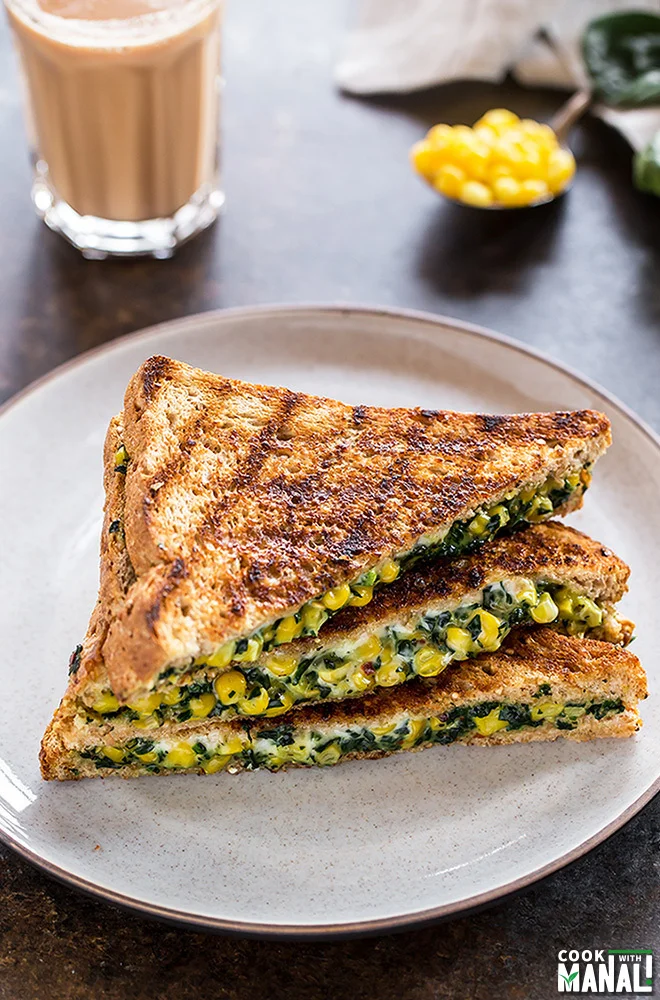 Spinach Corn Sandwich