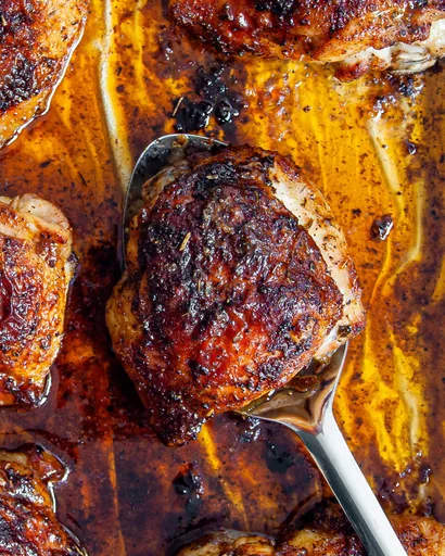 Muslos de pollo al horno