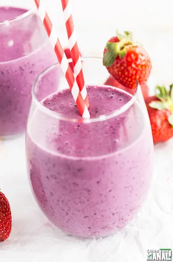 Batido de frutos rojos y avena