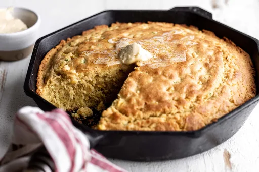 Skillet Jalapeño Cornbread with Whipped Maple Butter