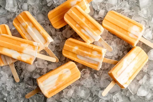 Orange Creamsicle Ice Pops