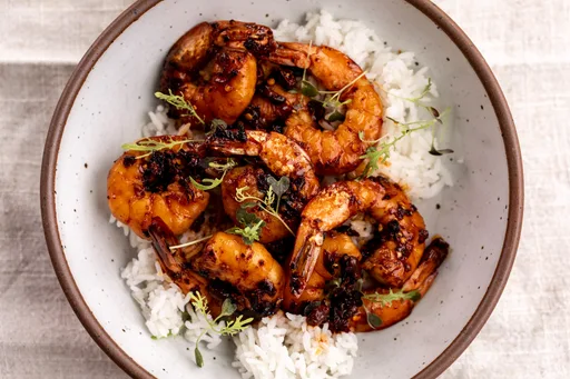 Honey Garlic Chili Crisp Shrimp