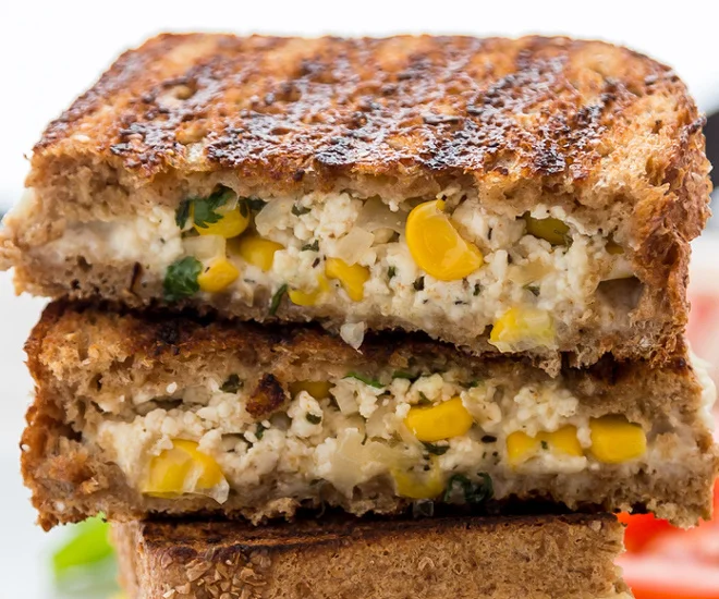 Grilled Cheese Paneer & Corn Sandwich