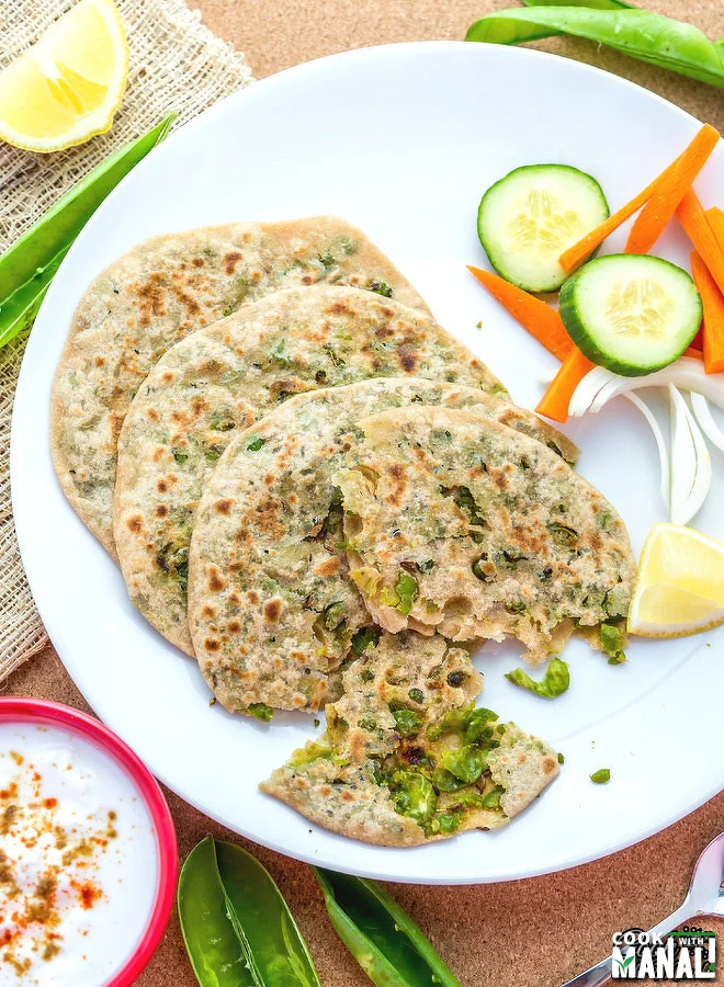 Peas Paratha - Matar Paratha