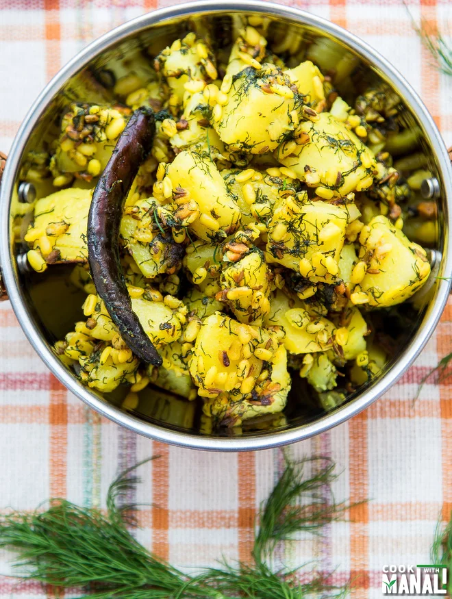 Potato Dill Stir Fry With Lentil