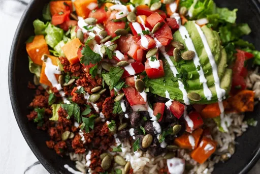 Brown Rice, Black Bean & Sweet Potato Bowl