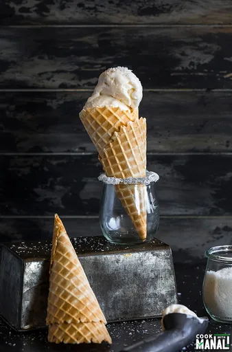 Helado de coco tierno