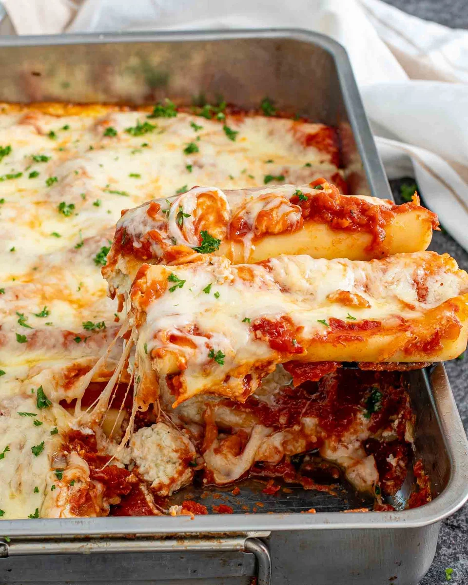 Cheese Stuffed Manicotti