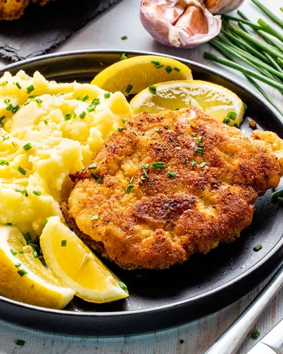 Chuletas de cerdo empanadas y fritas