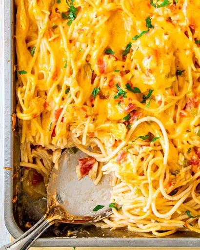Espaguetis con pollo