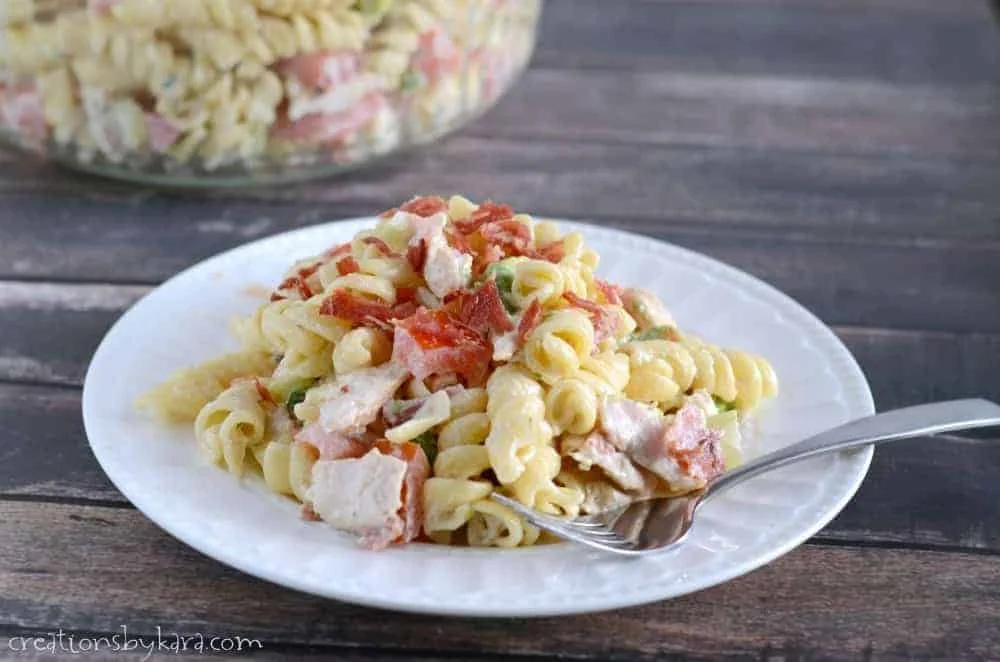 Chicken Bacon Ranch Pasta Salad