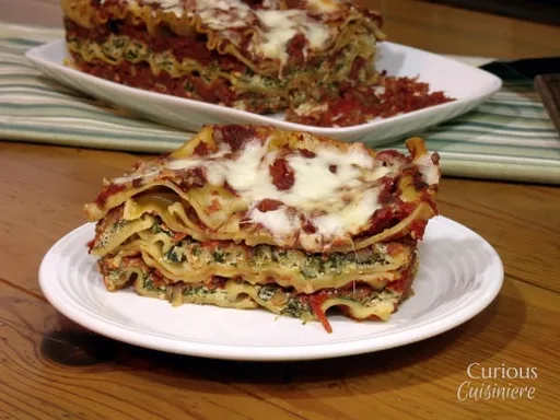 Mushroom and Spinach No Boil Lasagna