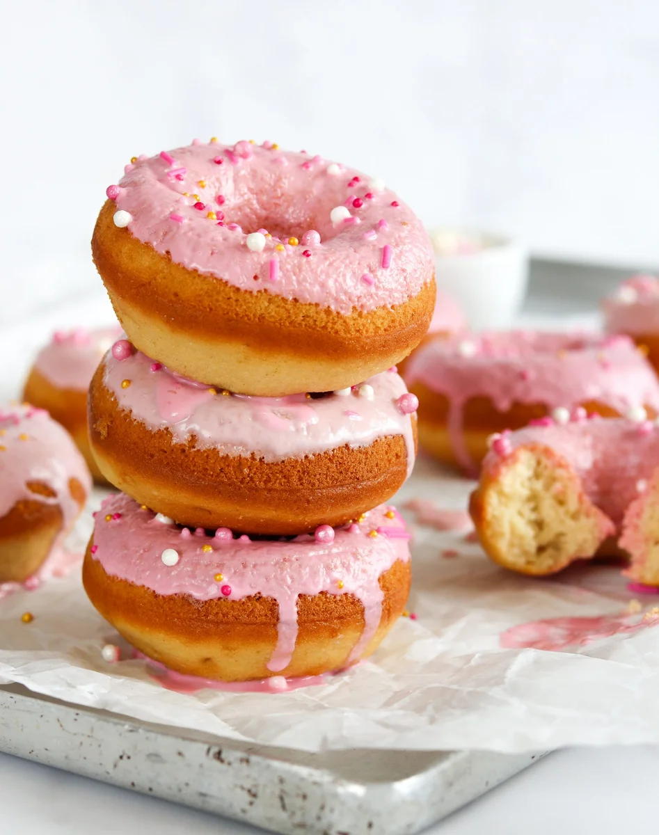 Baked Vanilla Doughnuts