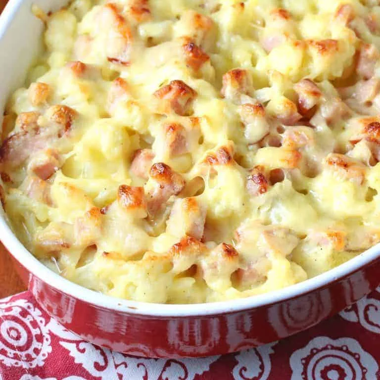 Cauliflower Gratin with Ham