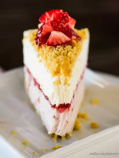 Lemon Strawberry Ice Cream Cake