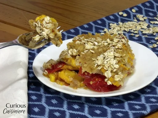 Tomato and Summer Squash Gratin with Oats