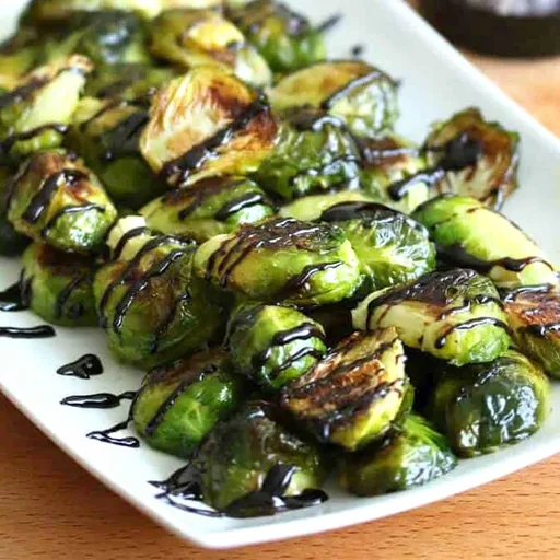 Roasted Brussels Sprouts with Balsamic Reduction