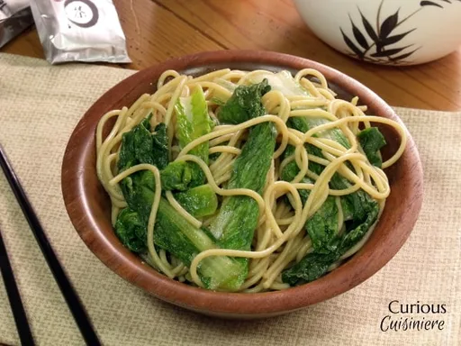 Garlic Bok Choy with Noodles