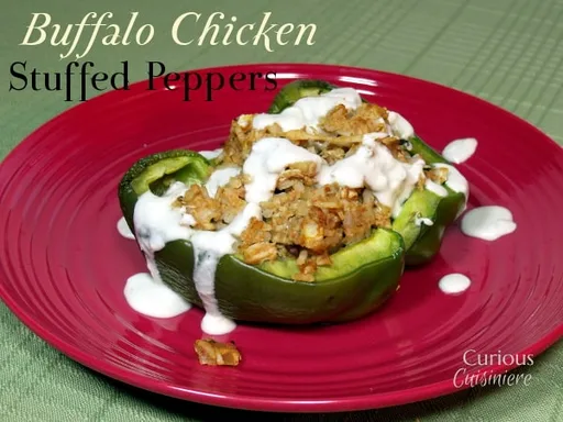 Buffalo Chicken Stuffed Pepers