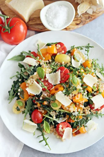 Giant Couscous, Tomato & Rocket Salad