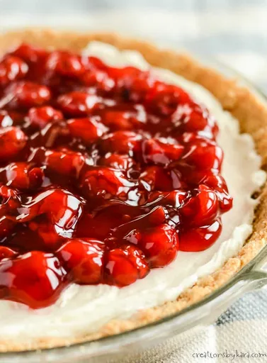 Receta de tarta de queso y cerezas sin horno