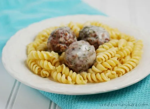 Peppered Meatballs with Dill Sauce