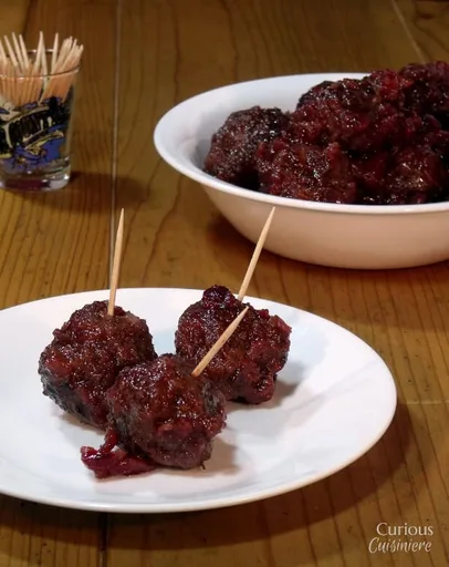 Cranberry Glazed Venison Meatballs