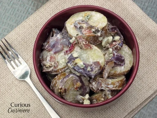 Red, White and Blue Potato Salad with Yogurt