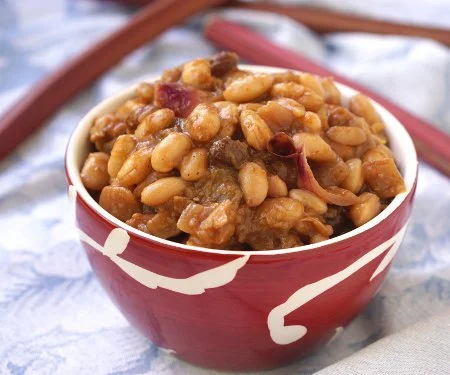 Rhubarb Baked Beans