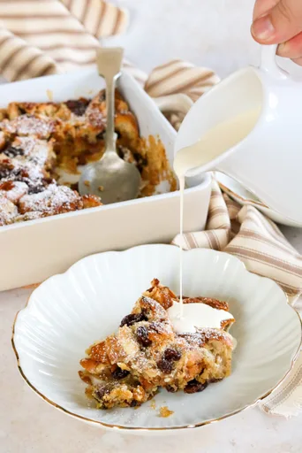 Hot Cross Bun Bread & Butter Pudding