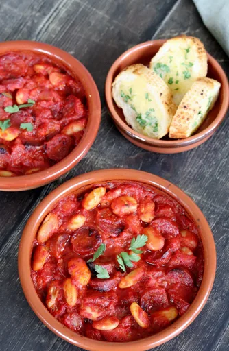 Spanish Baked Chorizo & Beans