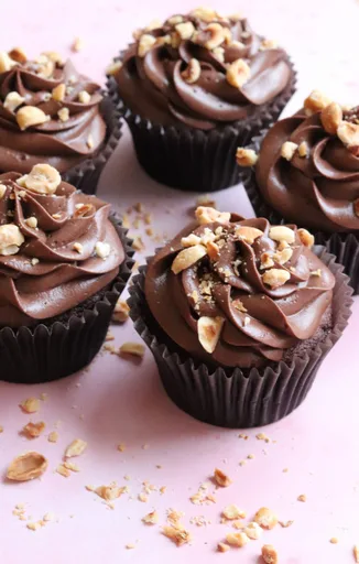 Vegan Chocolate Hazelnut Cupcakes