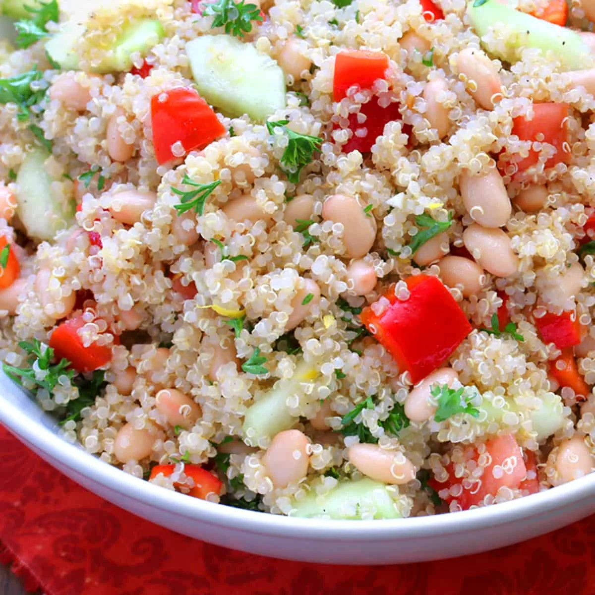 Lemony Quinoa Cannellini Bean Salad