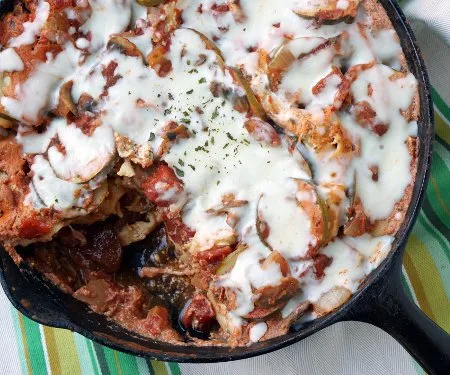 Zucchini and Mushroom Skillet Lasagna