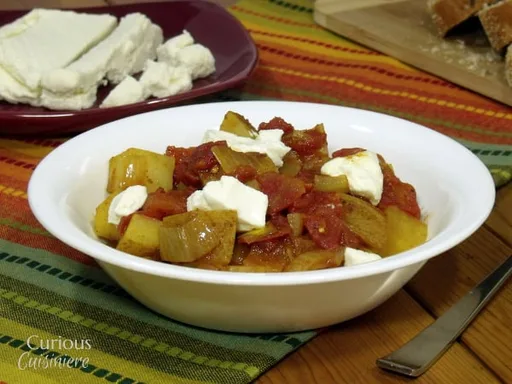Curry de queso paneer y patata (Aloo Paneer)