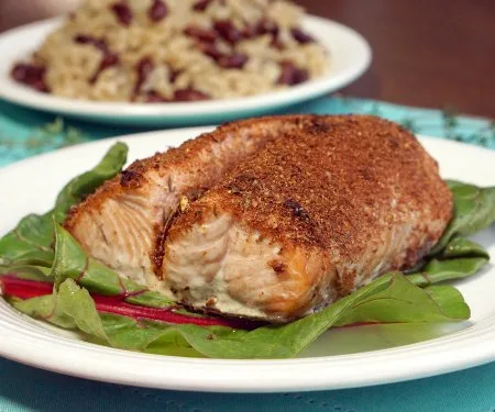 Broiled Jamaican Jerk Salmon