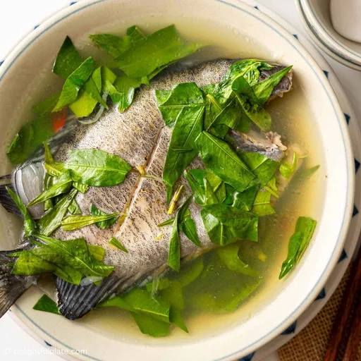 Simple Fish Soup with Vietnamese Coriander