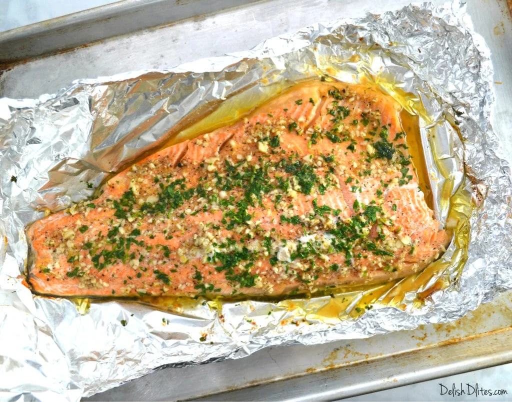 Garlic Butter Baked Steelhead Trout