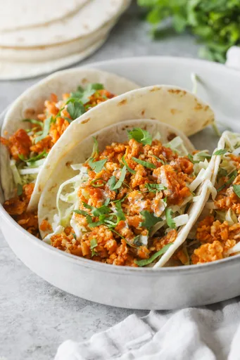Buffalo Tofu Tacos