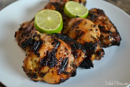 Pollo a la parrilla con miel y lima