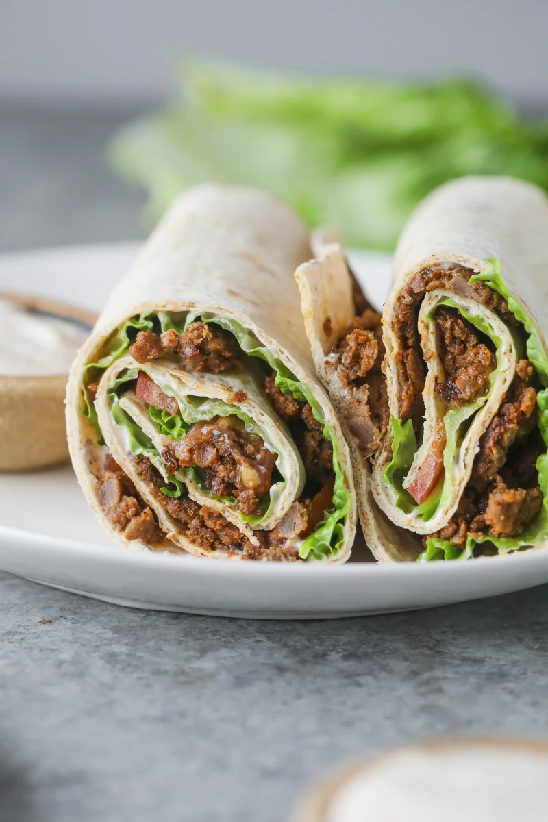 Turkish Vegan Doner Kebab Wrap