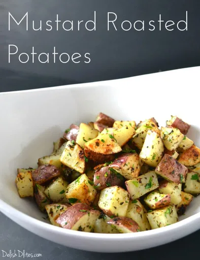 Patatas asadas a la mostaza