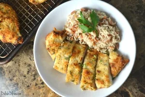 Pollo con costra de parmesano