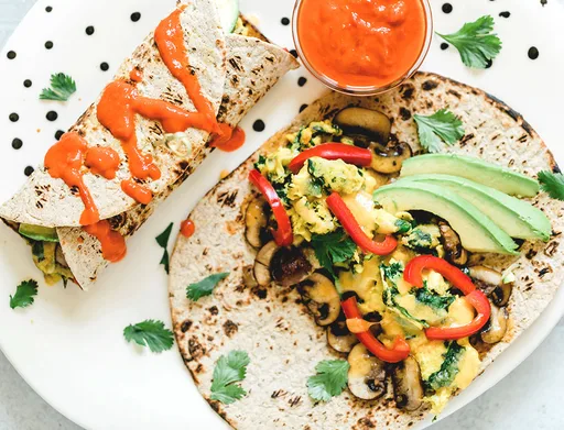 Wrap de Desayuno Vegetariano
