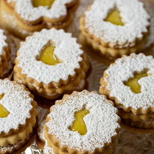 Lemony Linzer Cookies