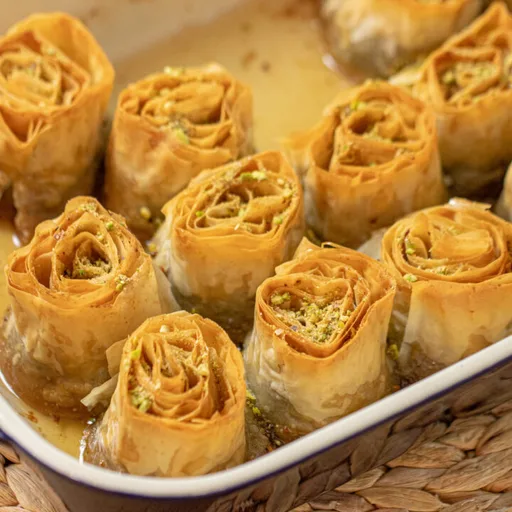 Rosas de masa filo