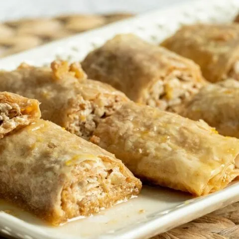 SWEET TAHINI PHYLLO ROLLS: TAHINOPITAKIA