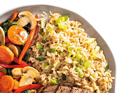 Arroz Integral Sencillo con Cebollino