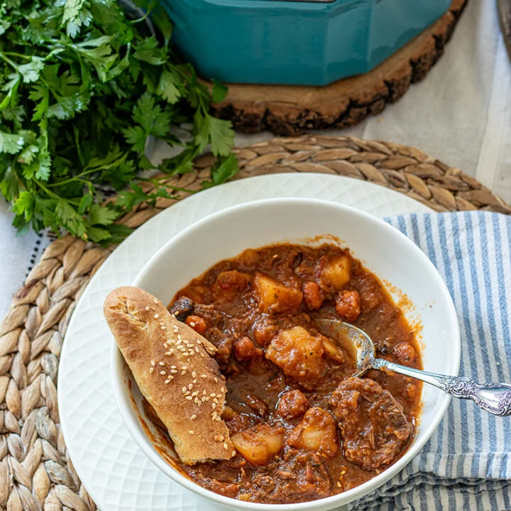 Italian Beef Stew with Roasted Mushrooms