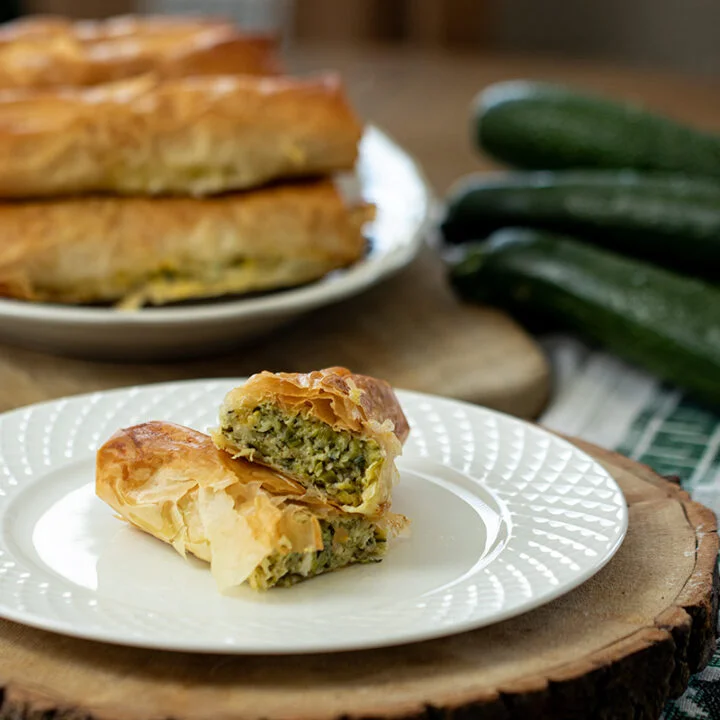 Kolokithopita Rolls (Greek Zucchini & Feta Phyllo Rolls)